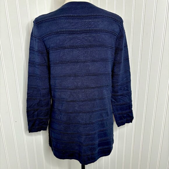41 Hawthorn Women's Navy Ribbed Long Sleeve Tunic Top M - Picture 4 of 9